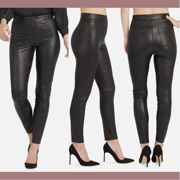 NWT $148‎ Spanx [ Medium ] Faux Leather-Like Ankle Skinny Pants in Black  _ - Picture 14 of 14